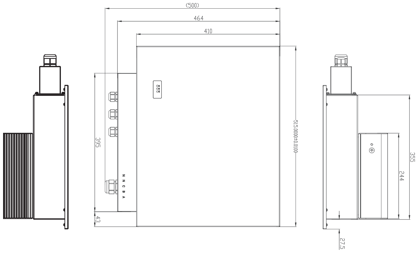 APF/SVG NATURAL AIRCOOLING MODEL — outline drawing
